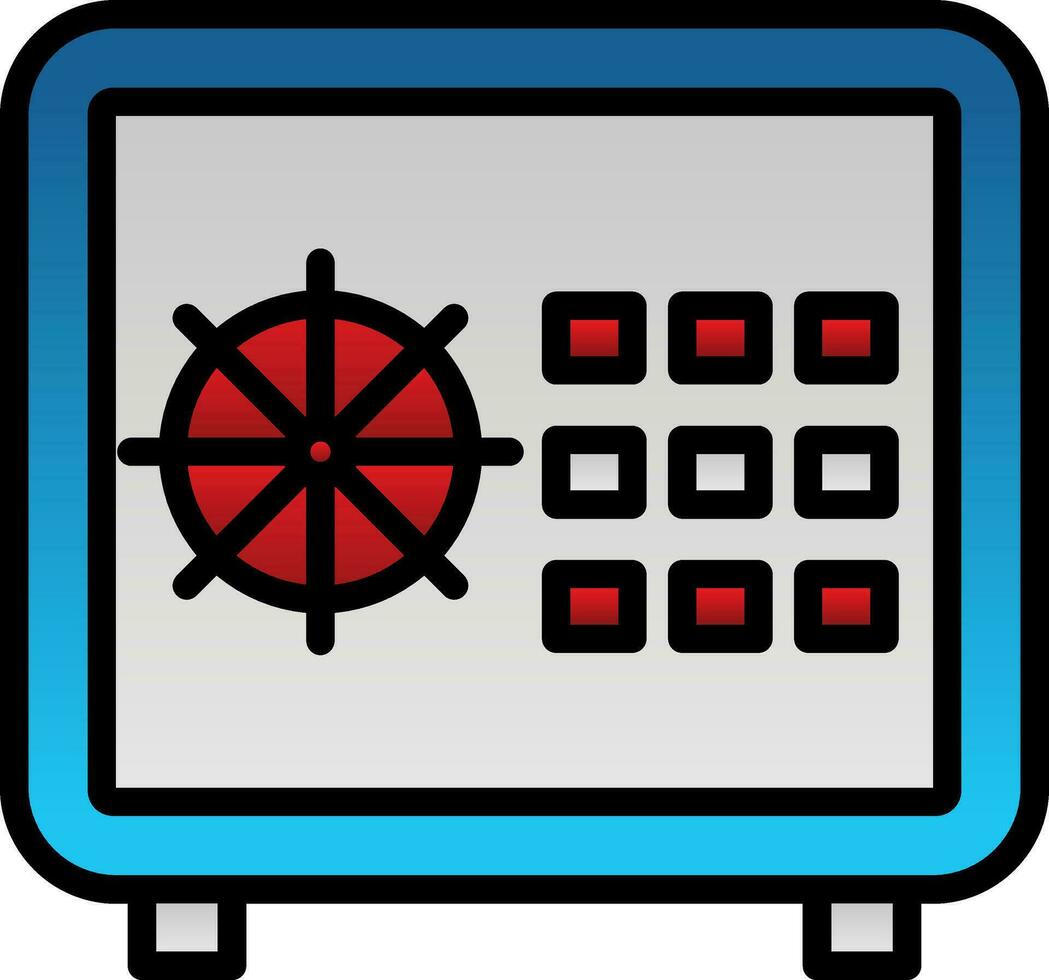 Safe locker Vector Icon Design