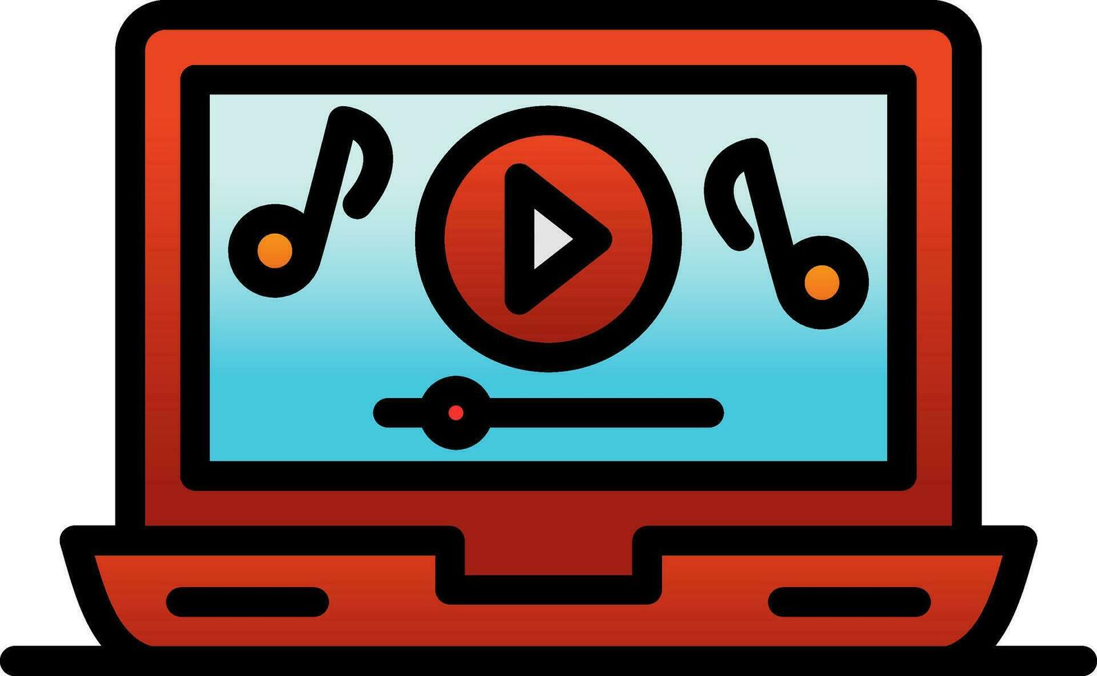 Music video Vector Icon Design