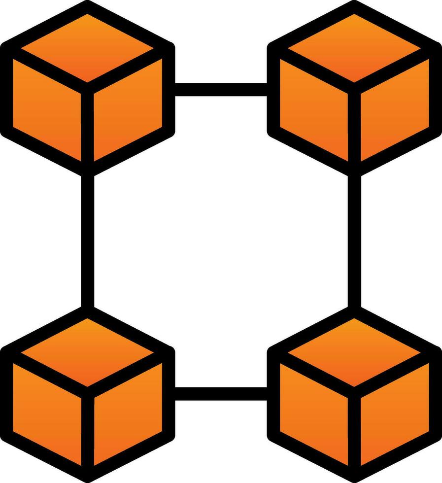 Blockchain Vector Icon Design