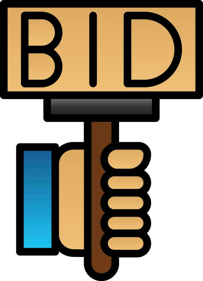 Bid Vector Icon Design