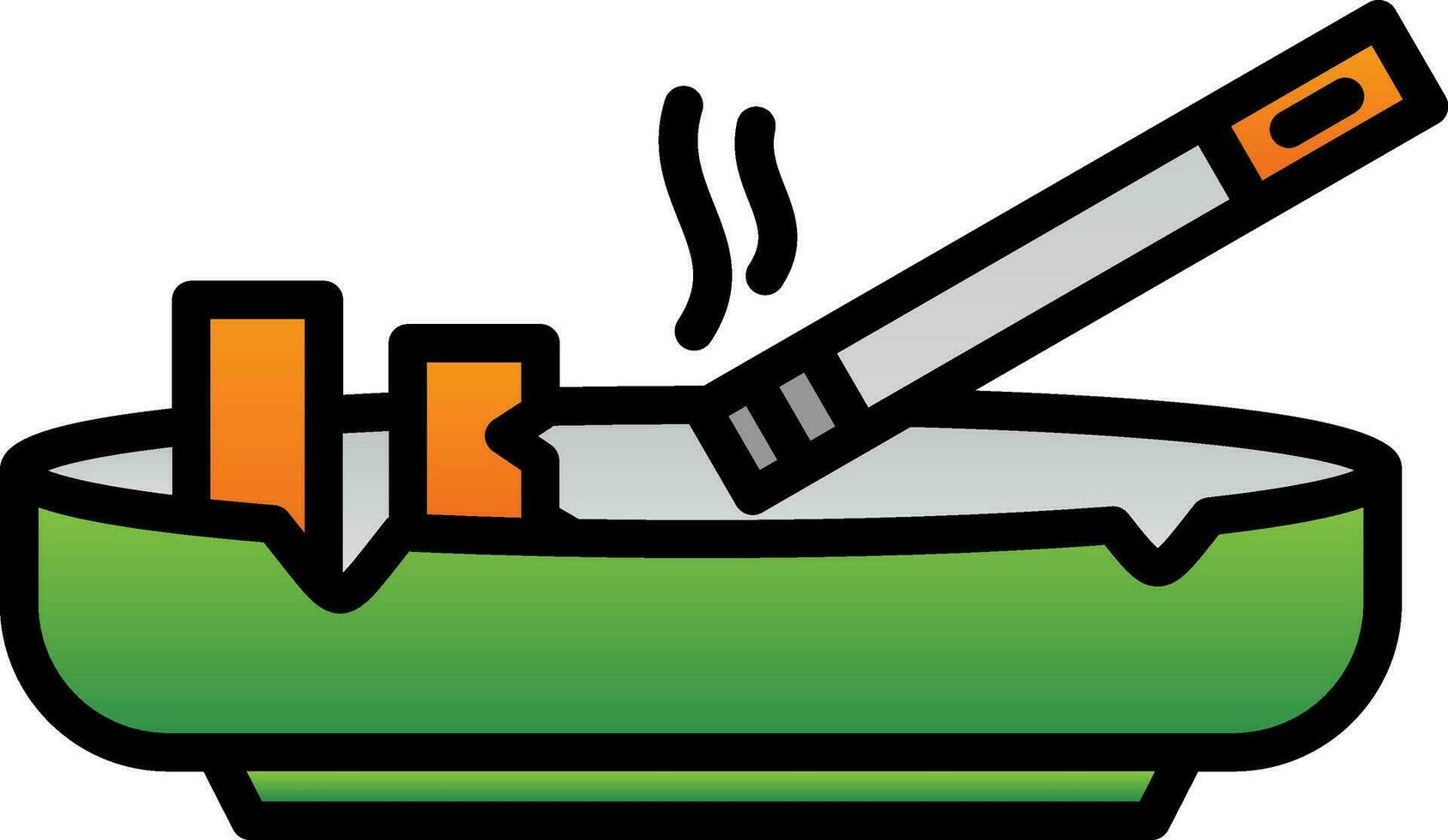 Ashtray Vector Icon Design