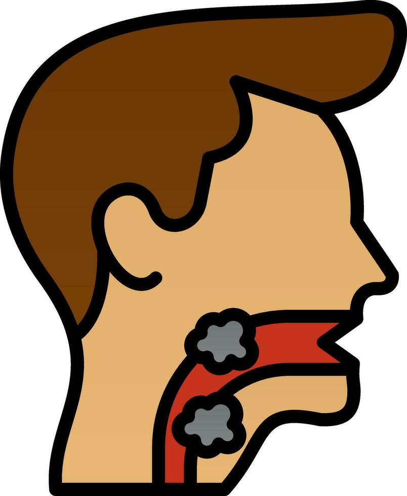 Throat cancer Vector Icon Design