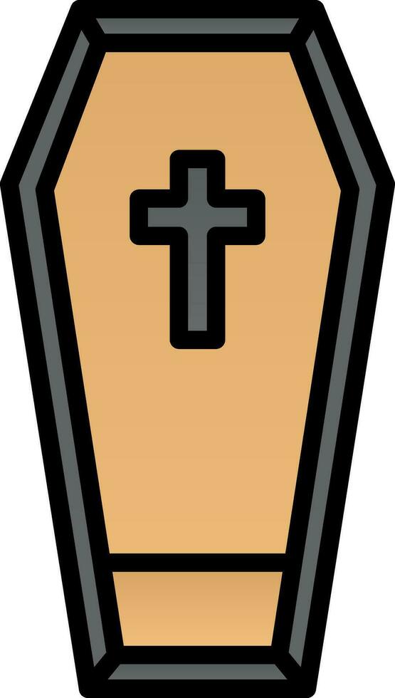 Coffin Vector Icon Design