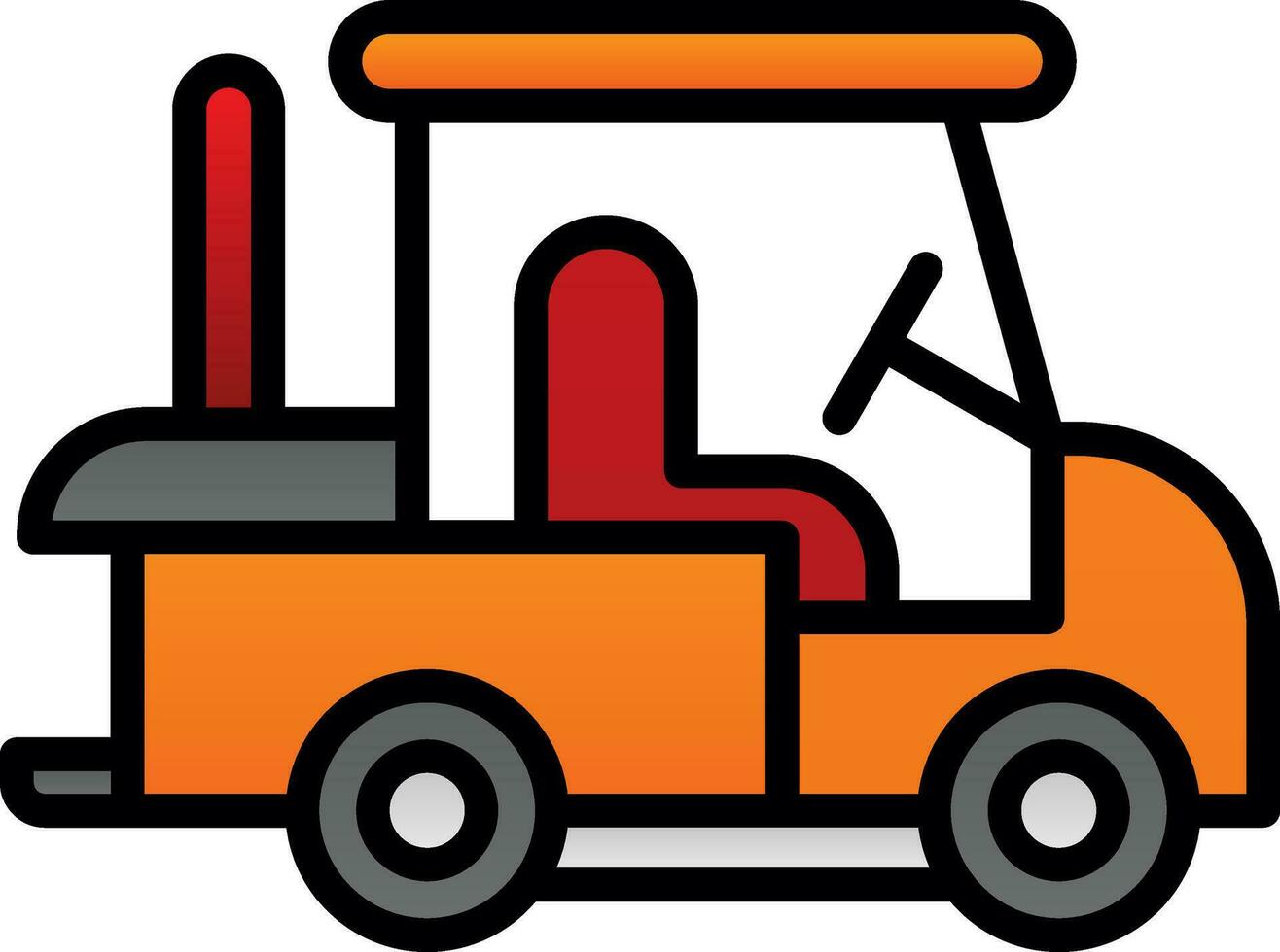 Golf cart Vector Icon Design