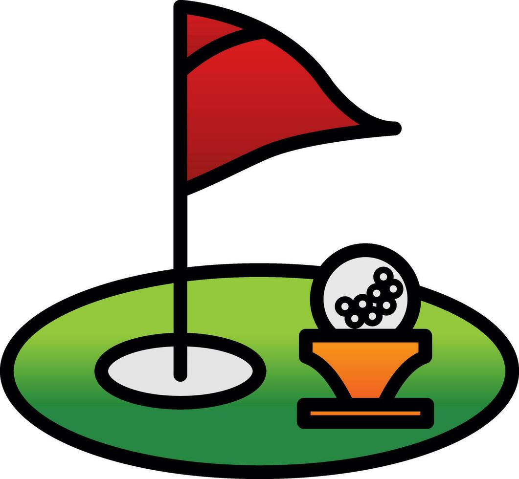 Golf hole Vector Icon Design