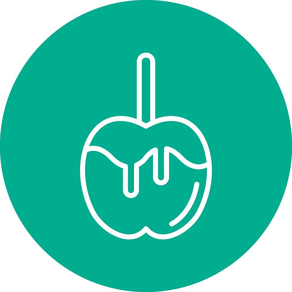 Caramel apple Vector Icon Design