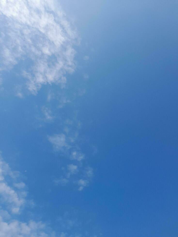 The white clouds on the blue sky are perfect for the background.  Skyscape on Lombok Island, Indonesia photo