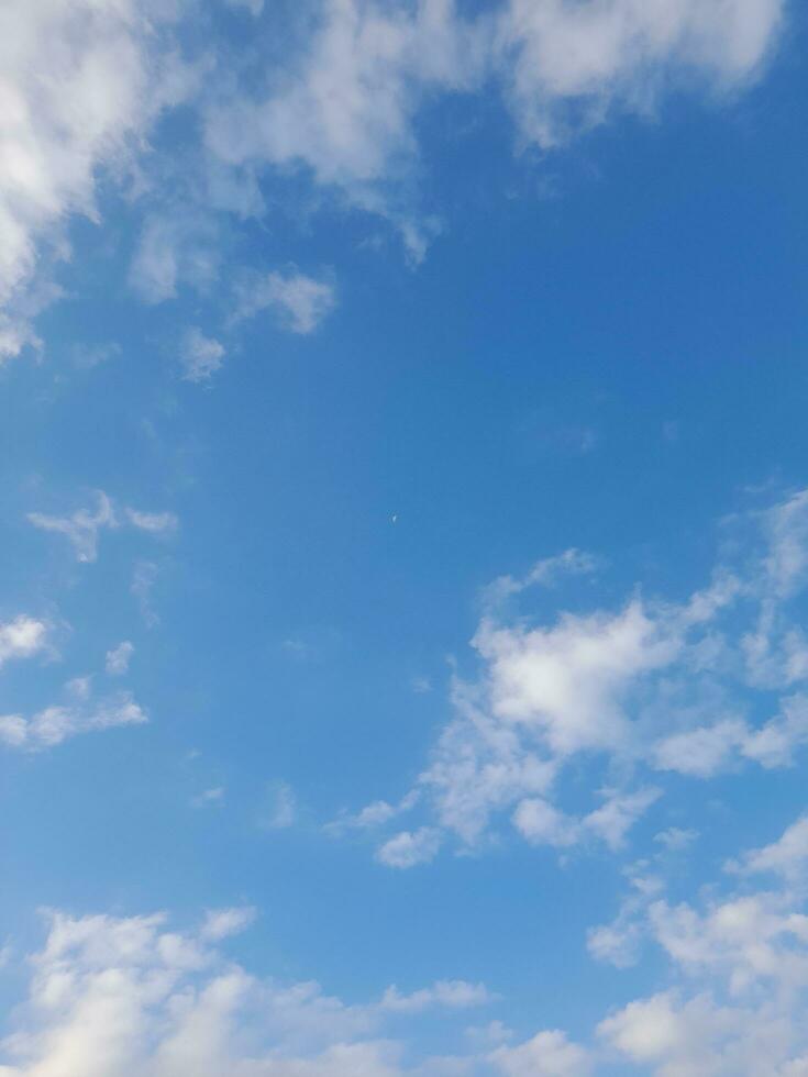 The white clouds on the blue sky are perfect for the background.  Skyscape on Lombok Island, Indonesia photo