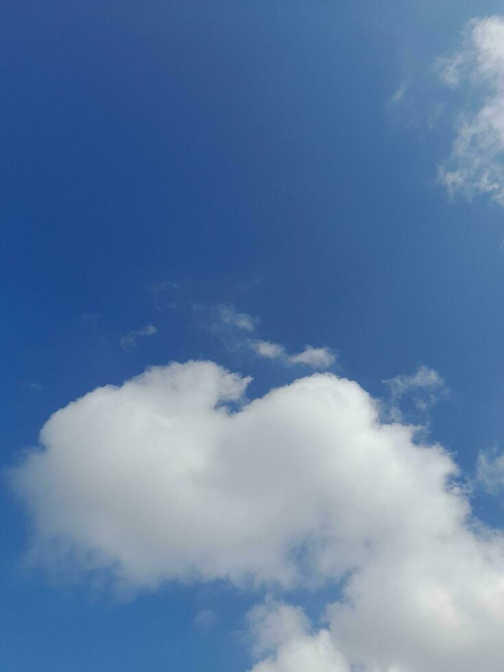 The white clouds on the blue sky are perfect for the background.  Skyscape on Lombok Island, Indonesia photo