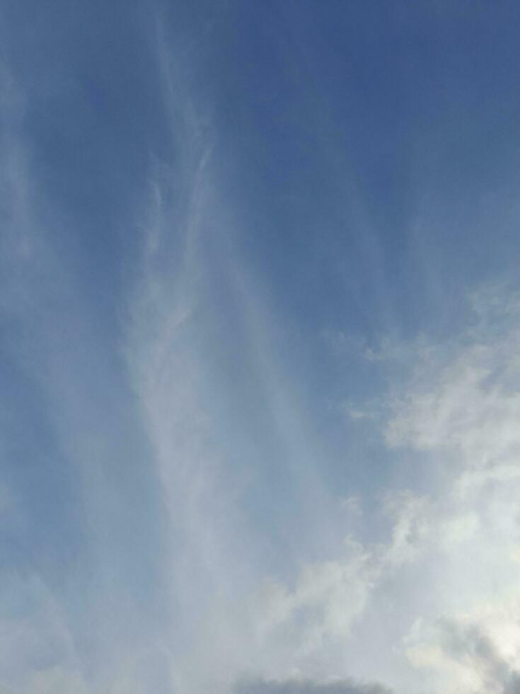 The white clouds on the blue sky are perfect for the background.  Skyscape on Lombok Island, Indonesia photo