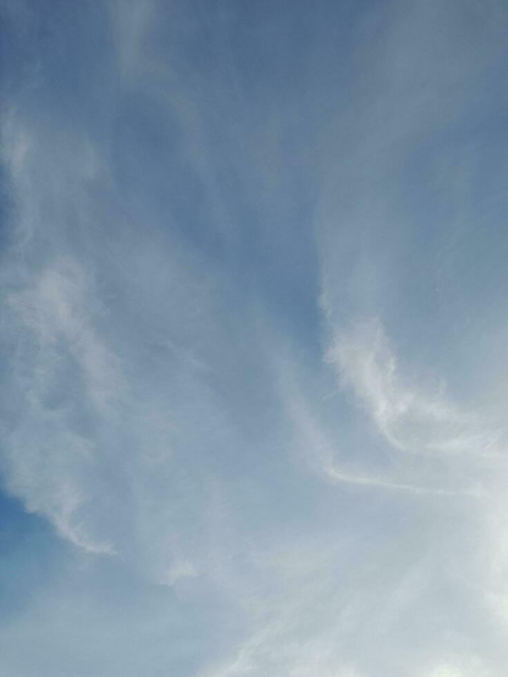 The white clouds on the blue sky are perfect for the background.  Skyscape on Lombok Island, Indonesia photo