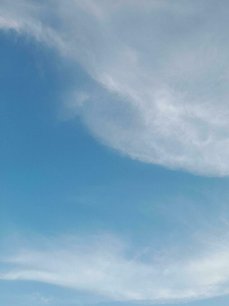 The white clouds on the blue sky are perfect for the background.  Skyscape on Lombok Island, Indonesia photo