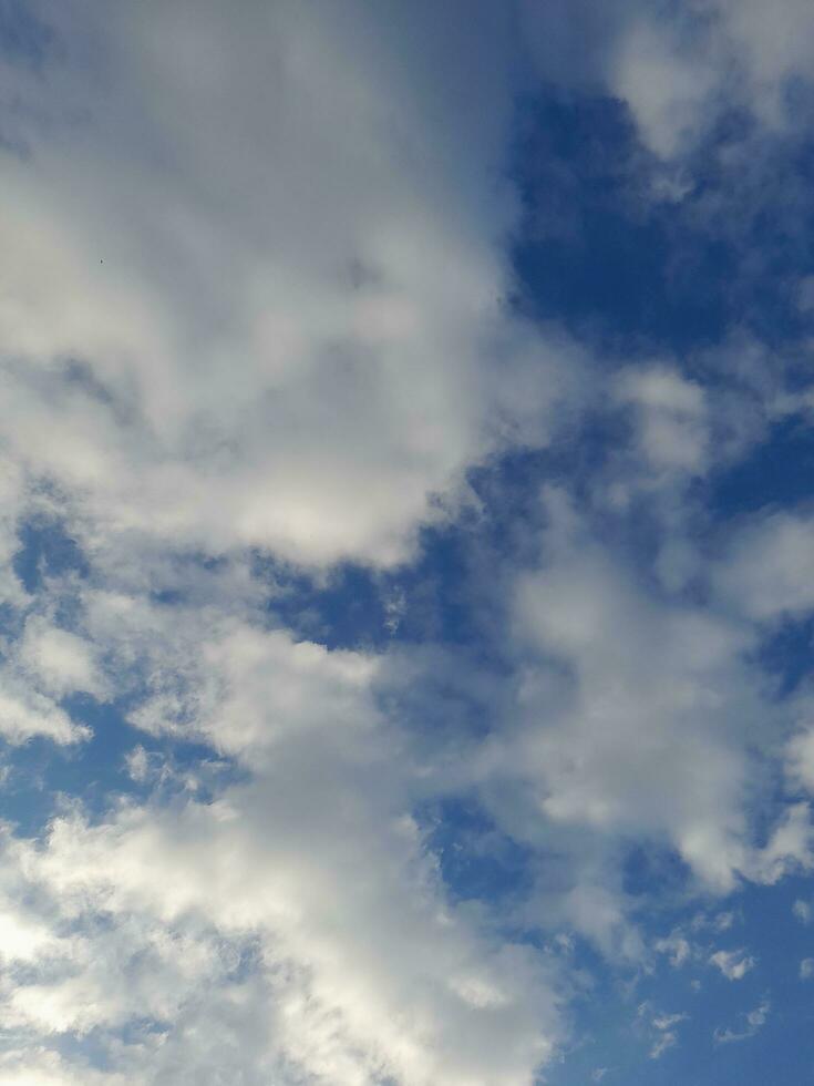 The white clouds on the blue sky are perfect for the background.  Skyscape on Lombok Island, Indonesia photo