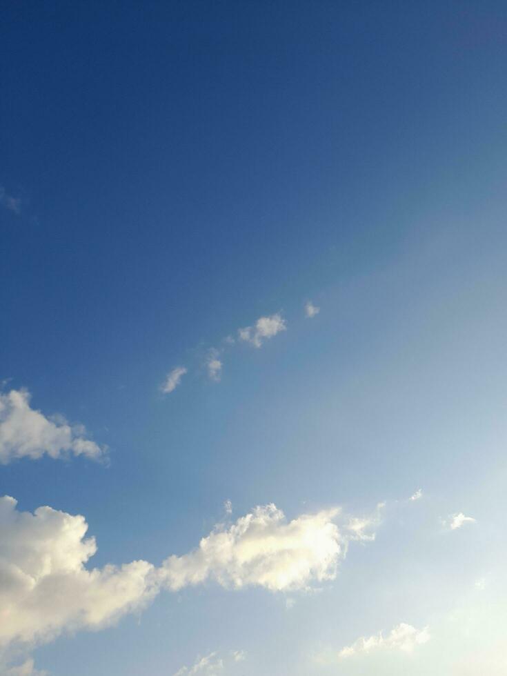 The white clouds on the blue sky are perfect for the background.  Skyscape on Lombok Island, Indonesia photo