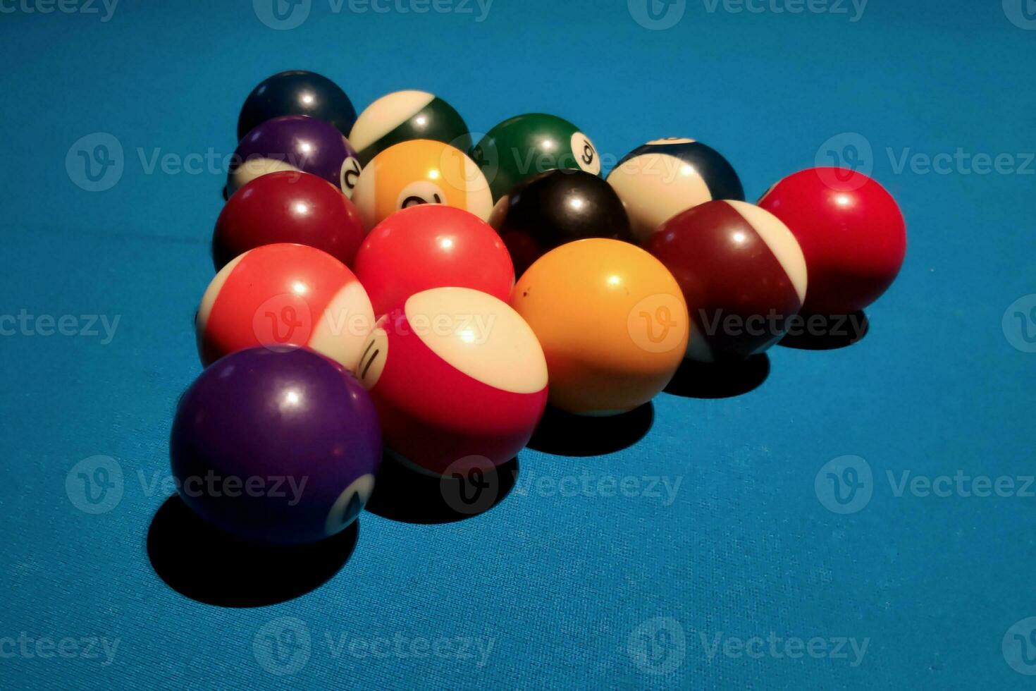 Pool balls pyramid photo
