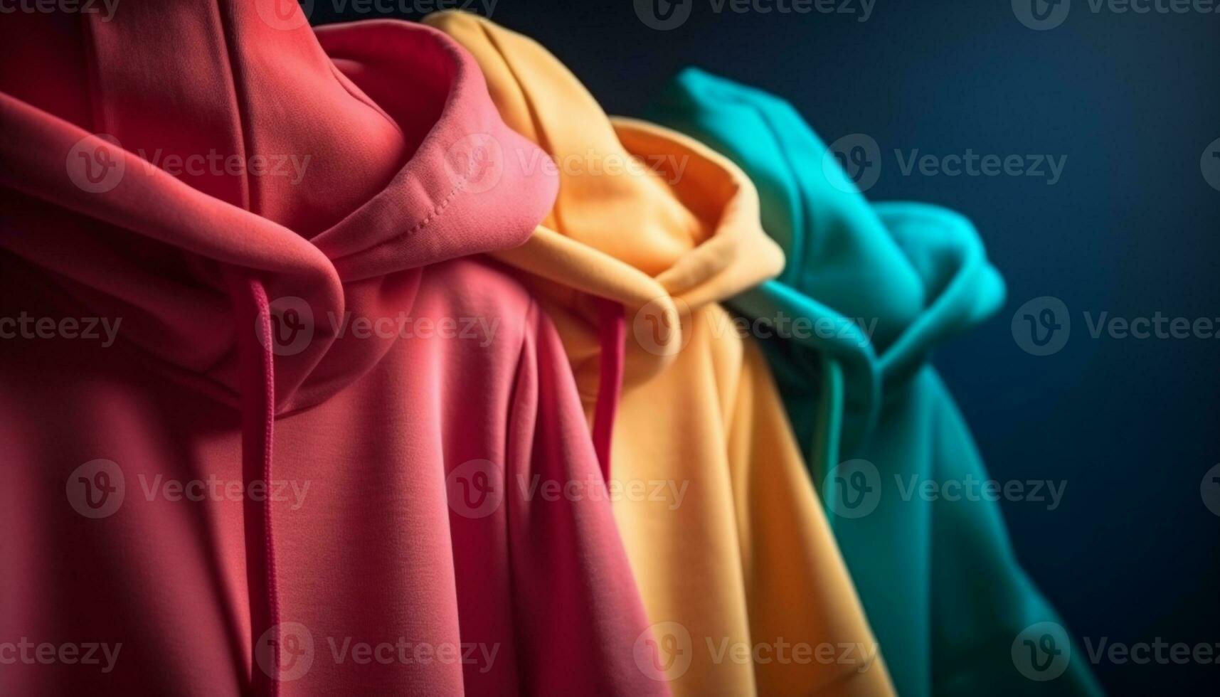 Vibrant clothing collection in modern boutique store generated by AI photo