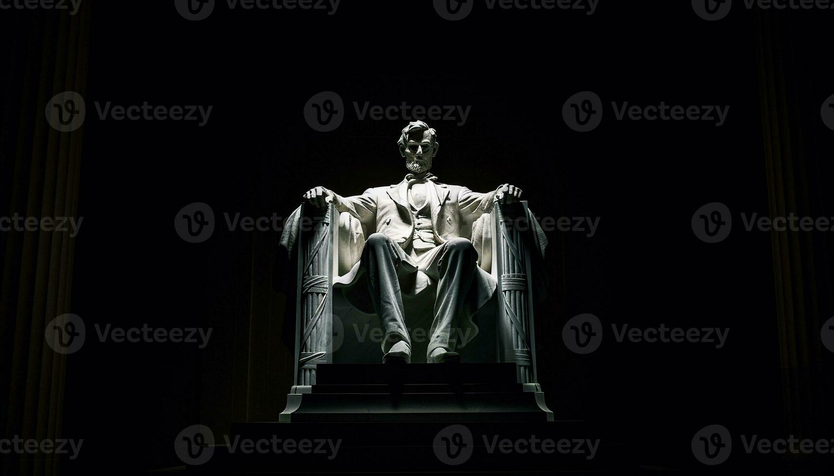 Majestic neo classical statue symbolizes American culture and history generated by AI photo