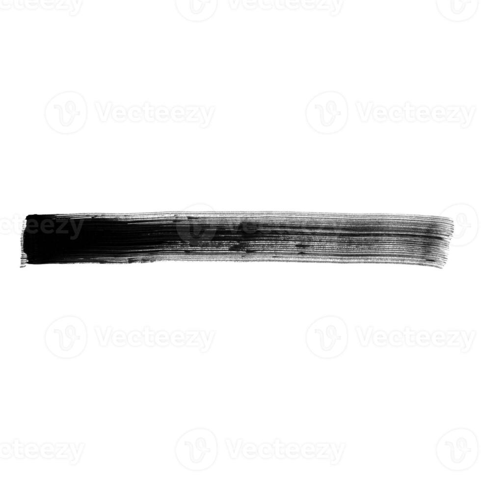 Black brush stroke isolated on a white background. Stock design element photo