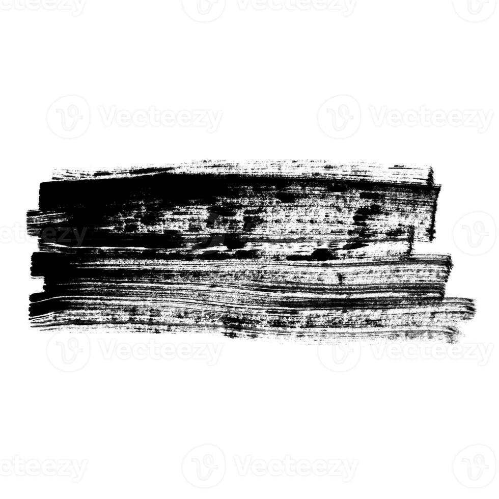 Black brush stroke isolated on a white background. Stock design element photo