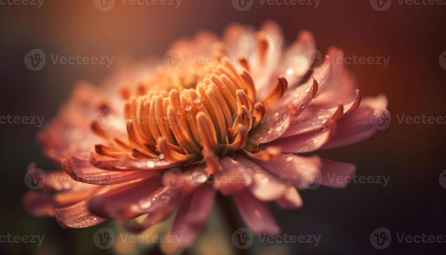 Vibrant wildflower pollen decorates meadow in sunlight generated by AI photo