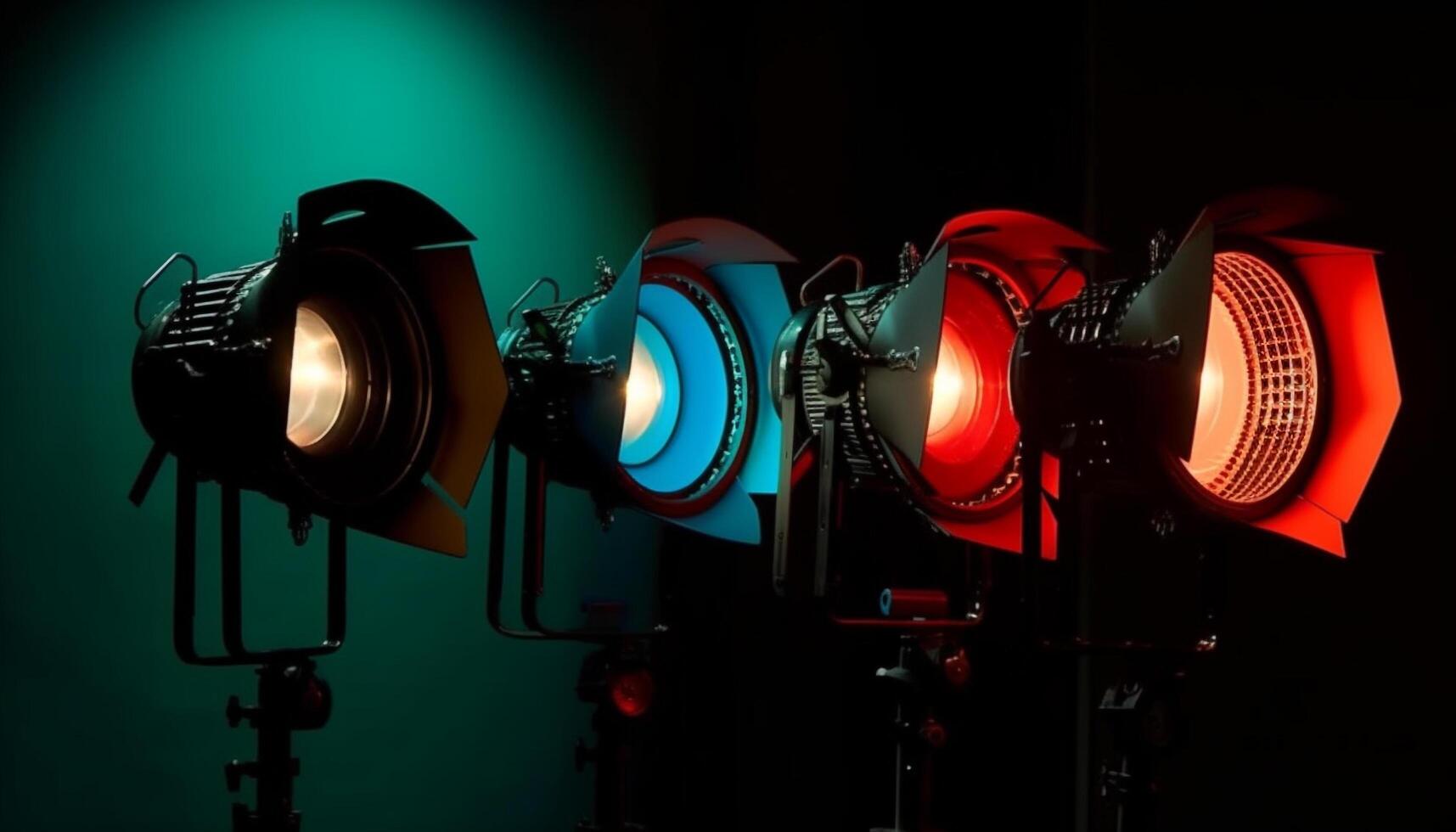 Spotlight illuminates stage for theatrical performance generated by AI photo
