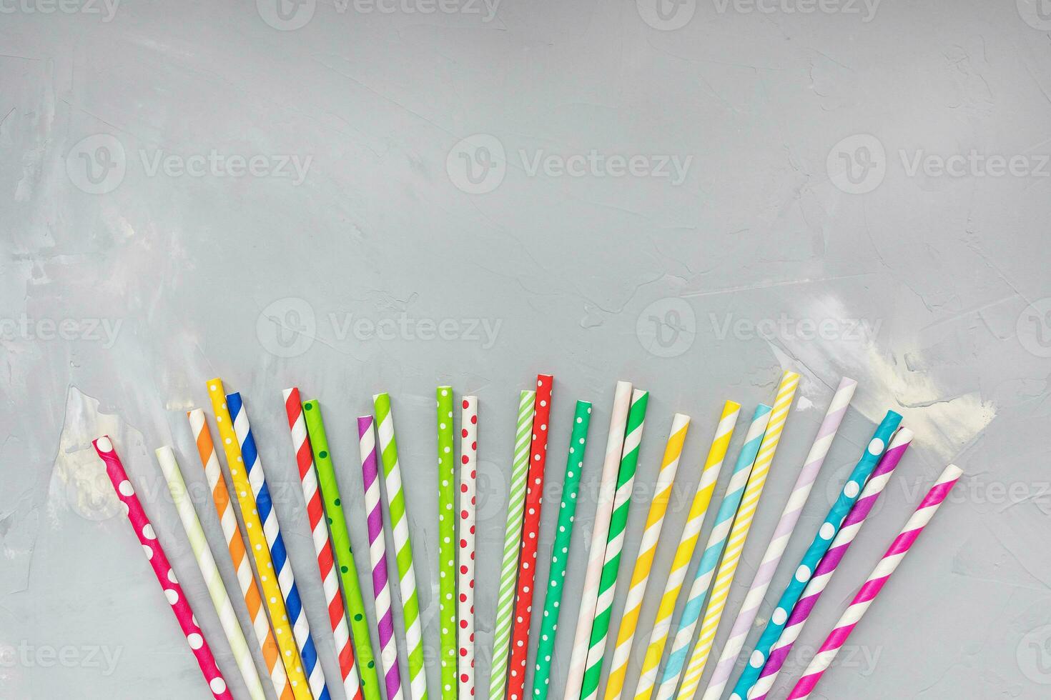 Paper straws background. Celebration concept photo