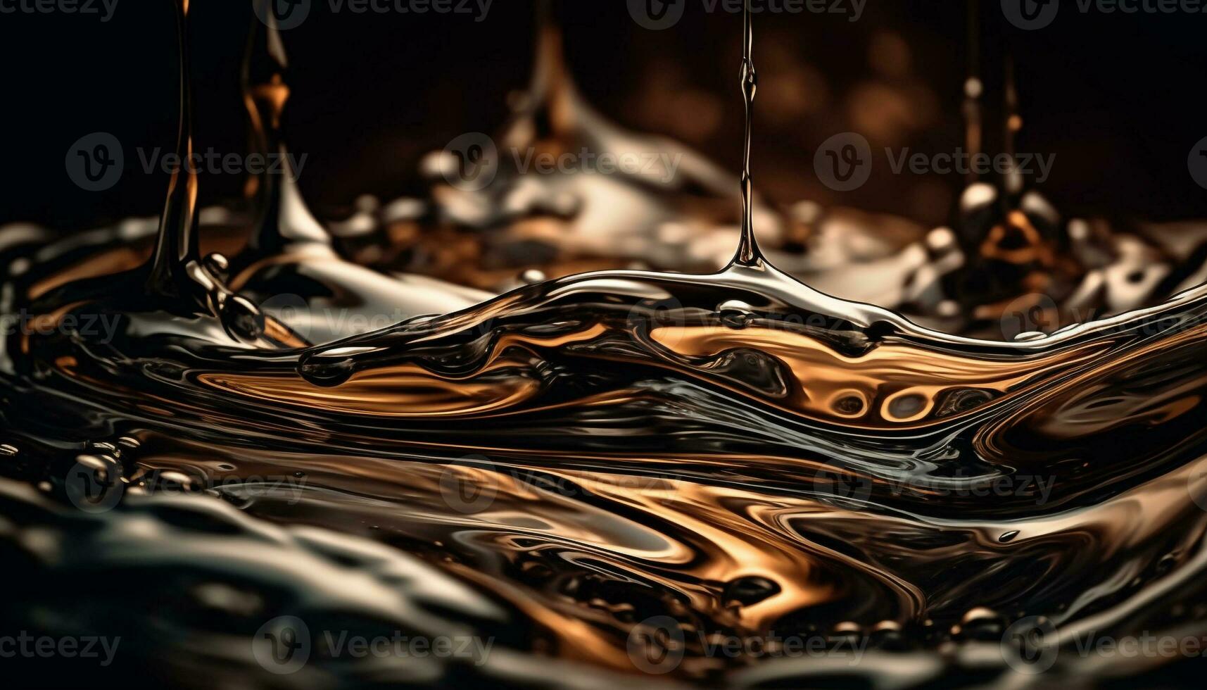 Smooth wave pattern pouring liquid refreshment creativity generated by AI photo