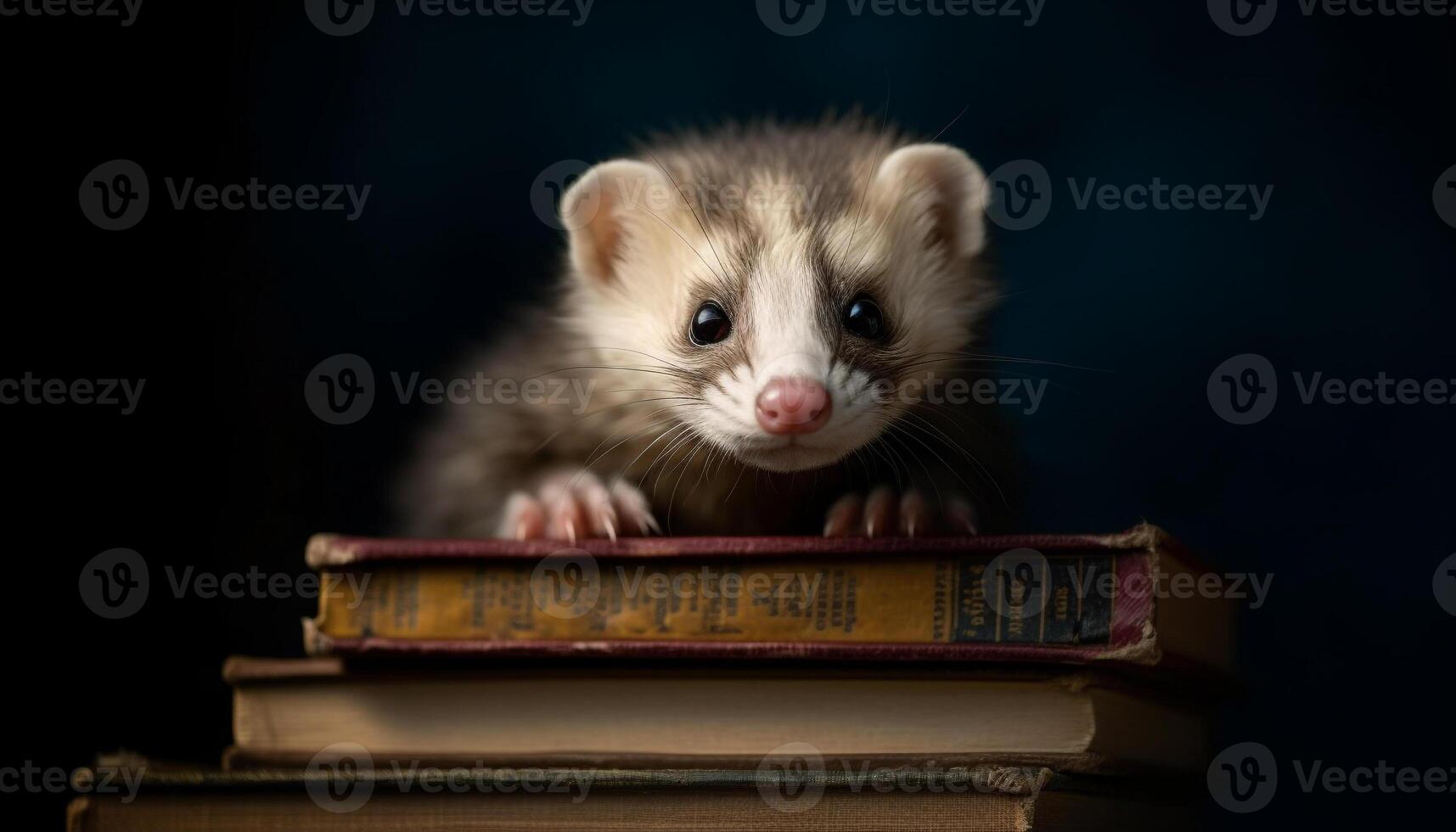 mullido perrito leyendo libro, curioso acerca de Ciencias generado por ai foto