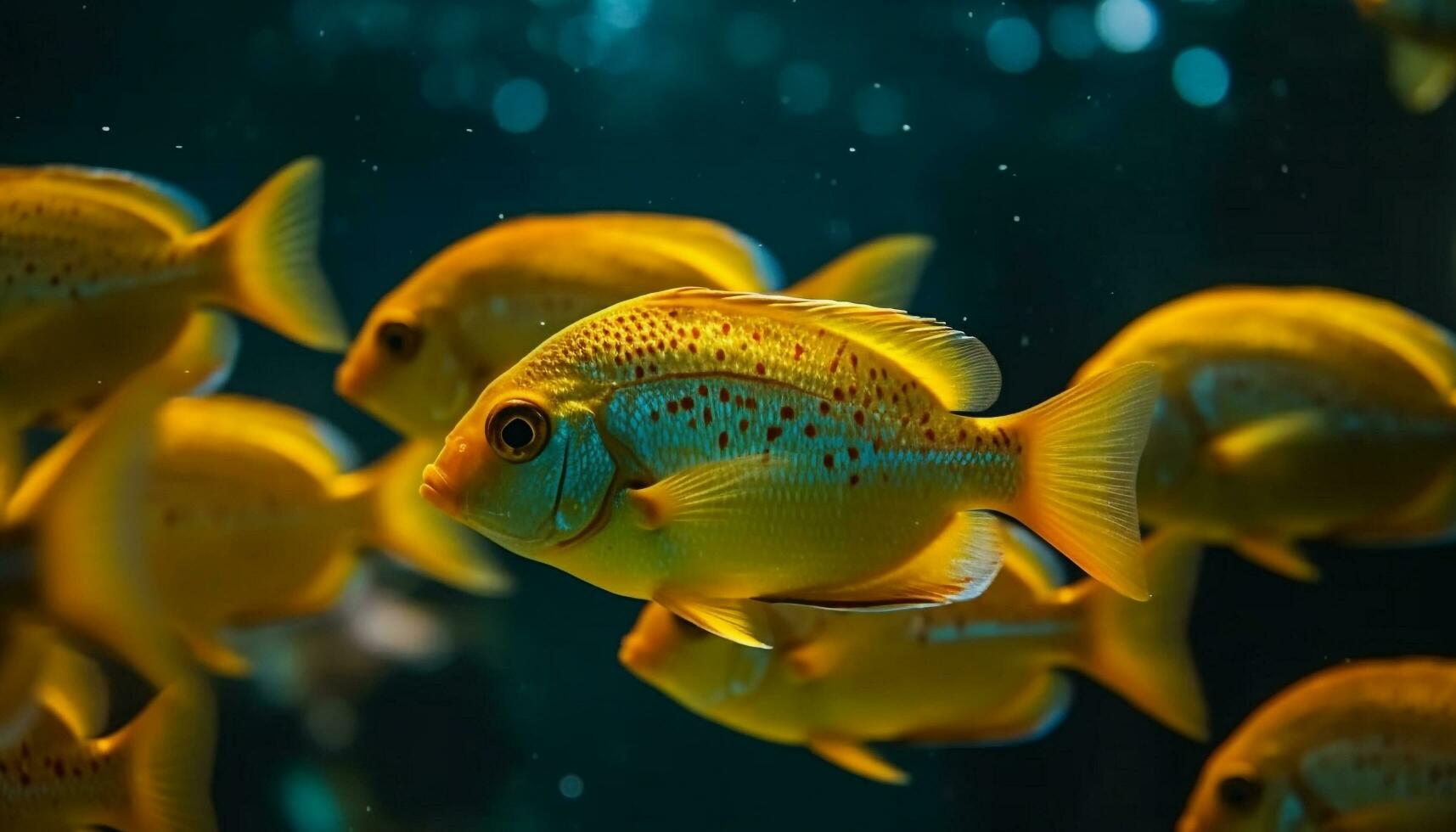 vistoso payaso pescado nadar en tropical arrecife generado por ai foto