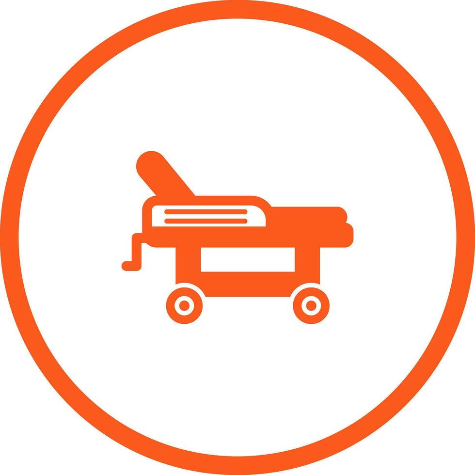 icono de vector de cama de hospital