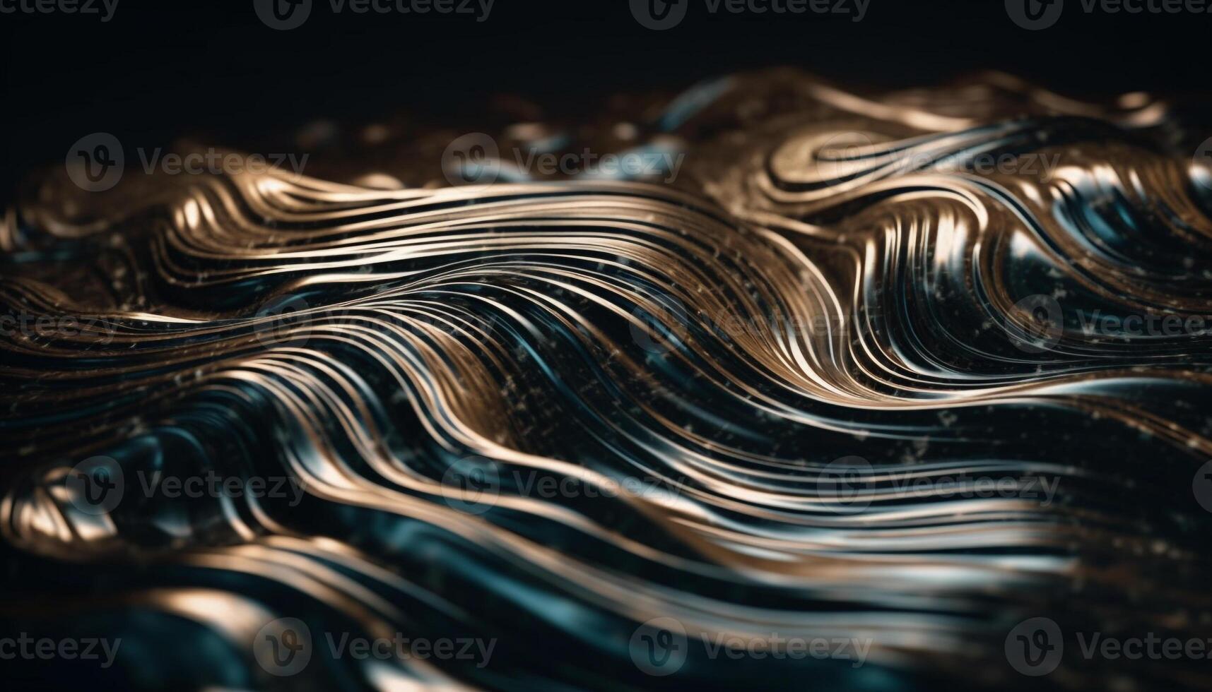 Smooth metallic wave pattern reflects futuristic elegance generated by AI photo