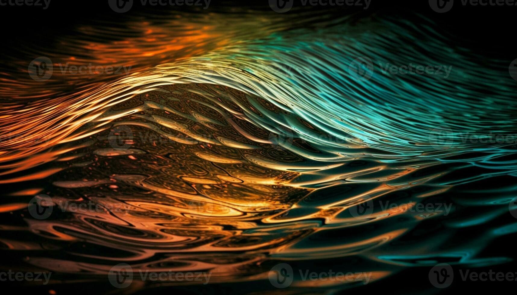 Smooth flowing wave pattern reflects underwater fantasy generated by AI photo