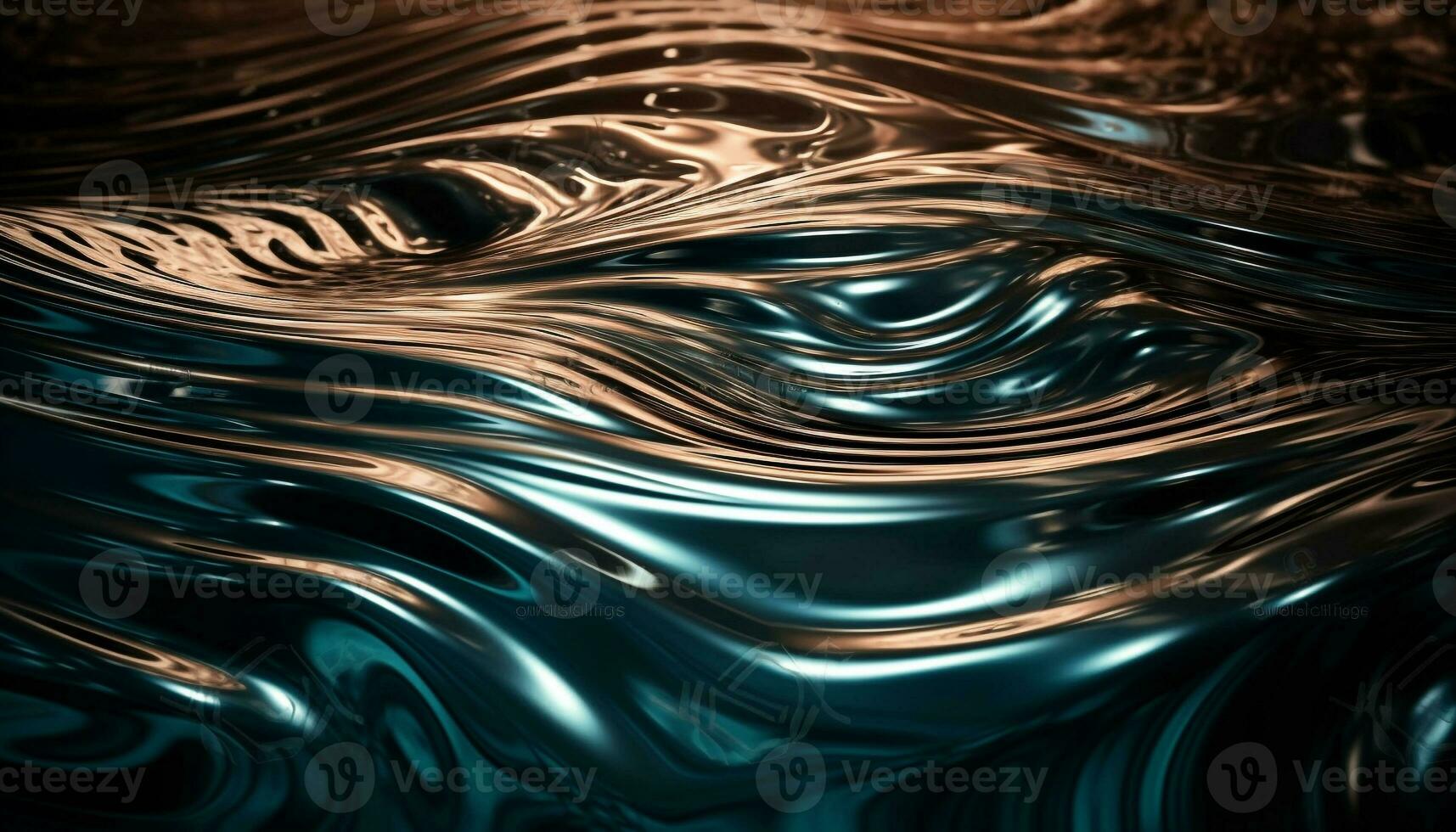 Smooth metallic wave pattern reflects futuristic elegance generated by AI photo