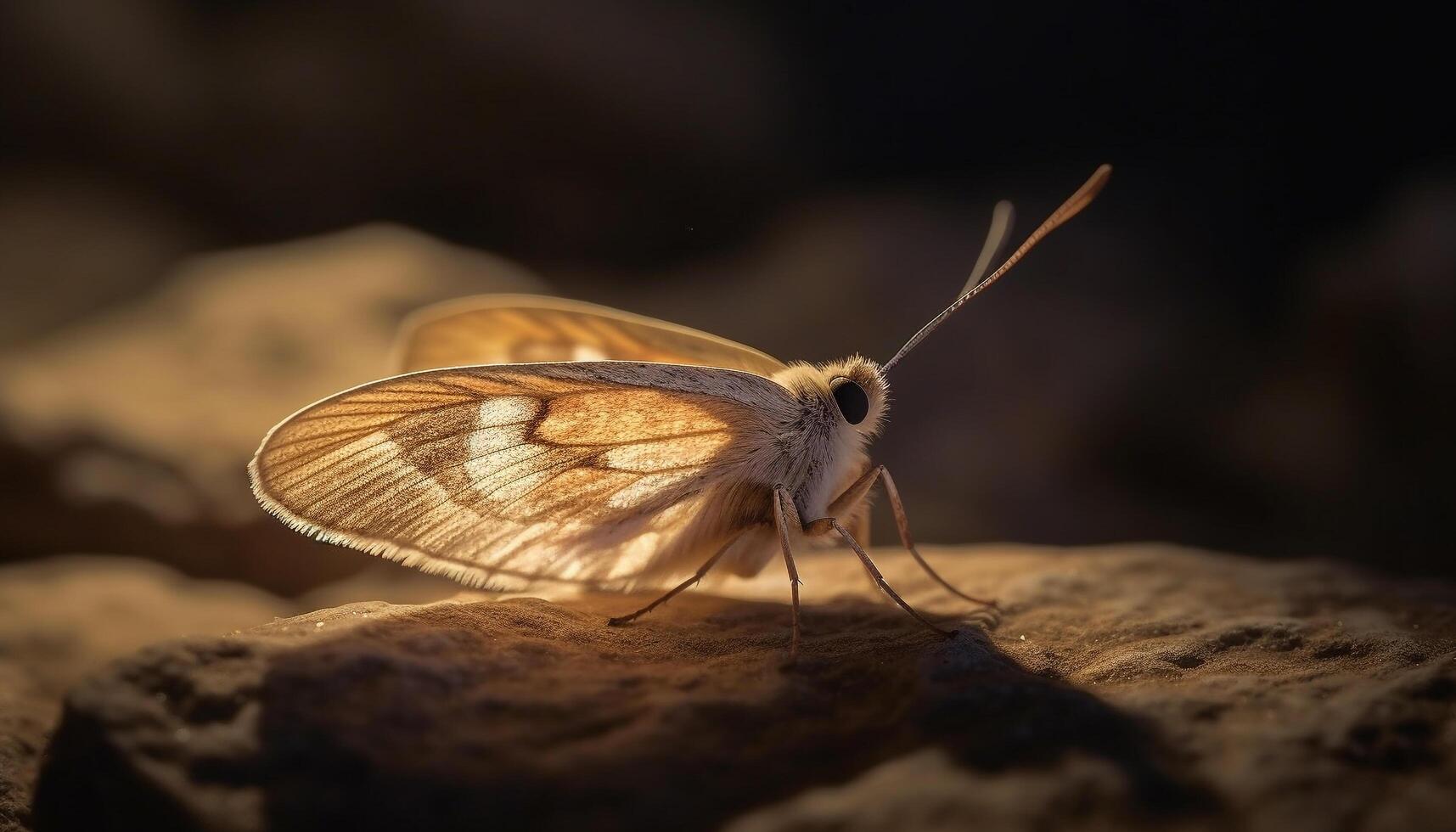 Multi colored butterfly wing in extreme close up generated by AI photo