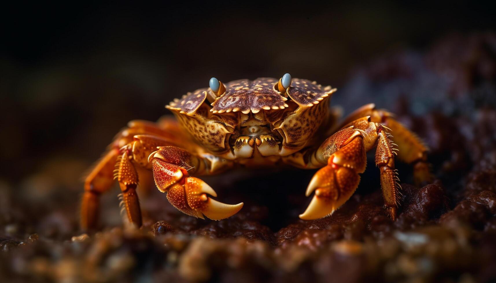 Crab claw grips sand, ready for lunch generated by AI photo