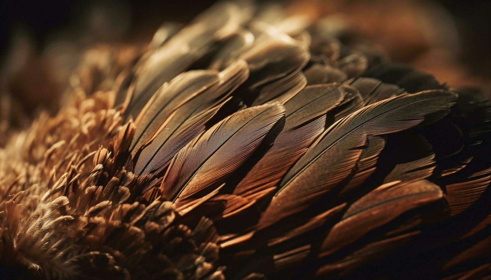 Vibrant peacock feather displays nature elegant beauty generated by AI photo