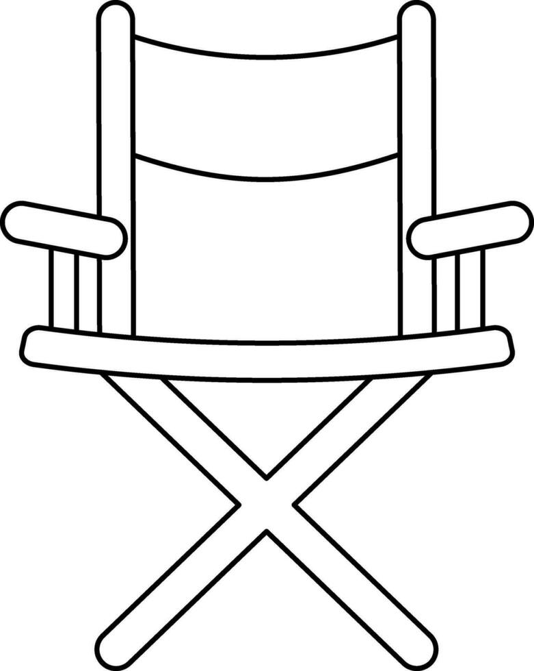 Director chair icon for sitting in isolated. vector