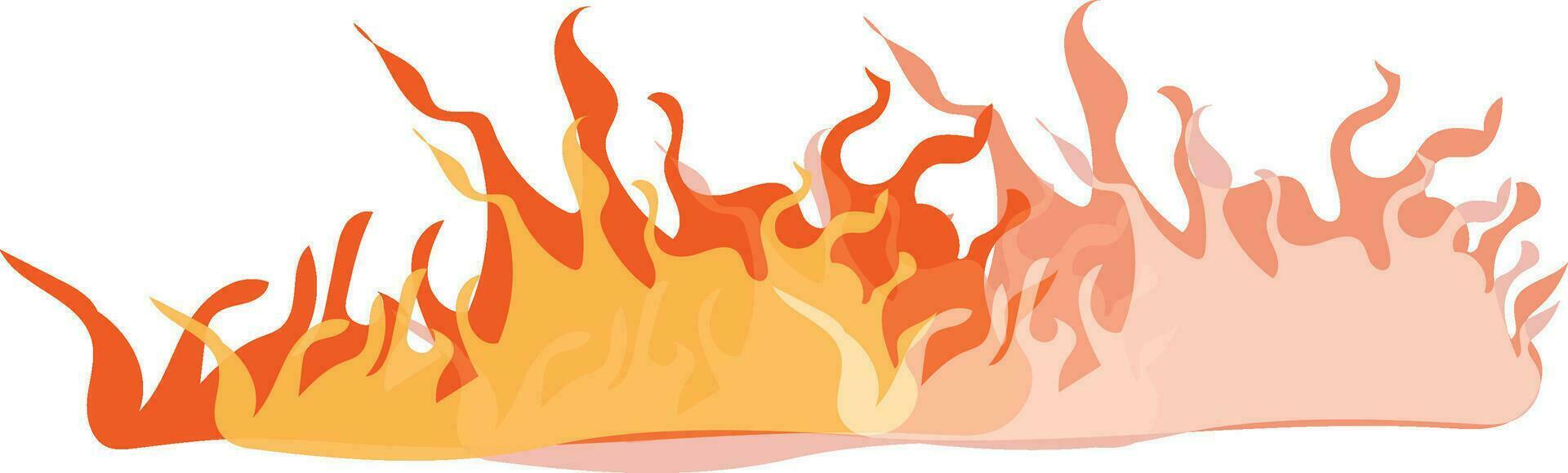 Vector illustration of fire flames.