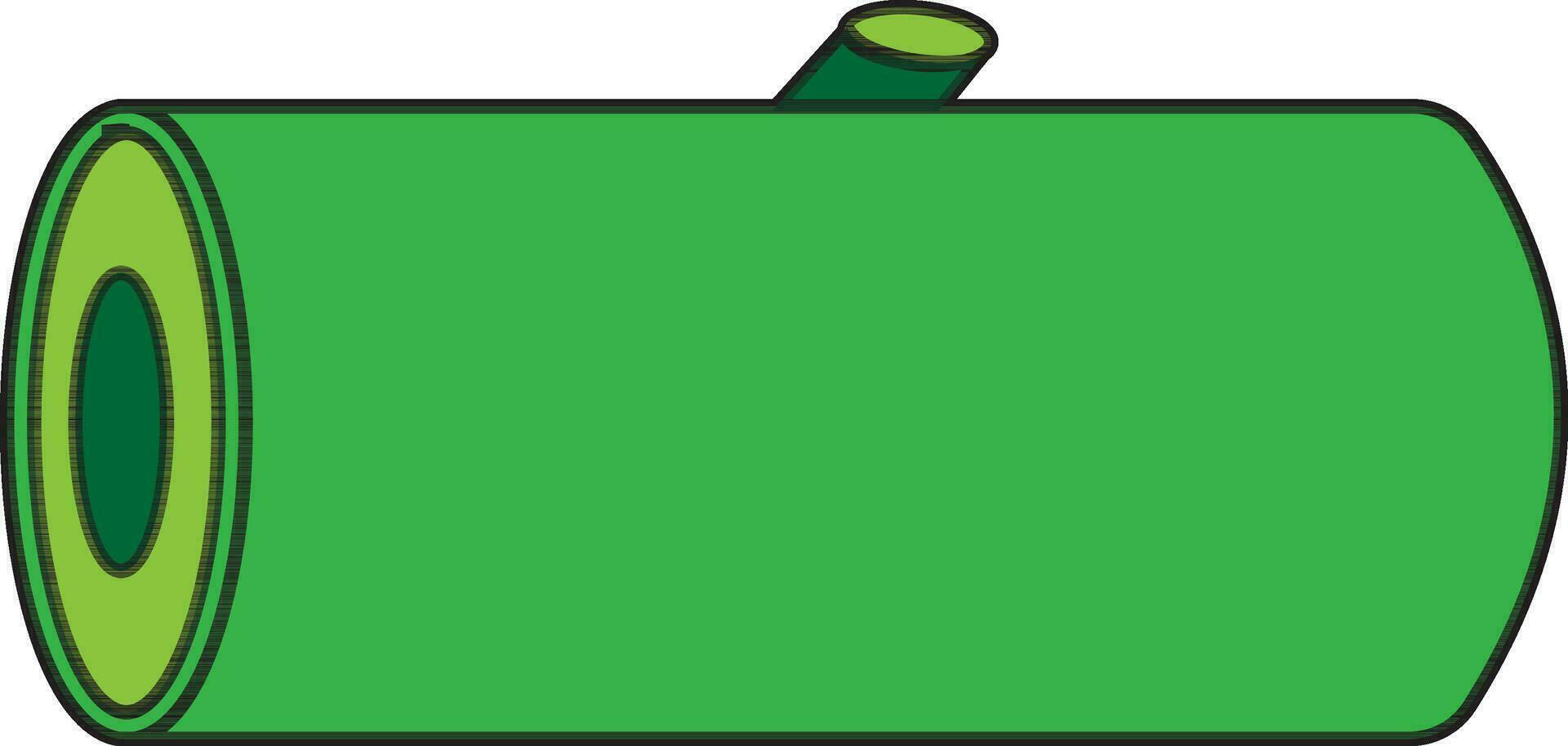 Green log icon on white background. vector