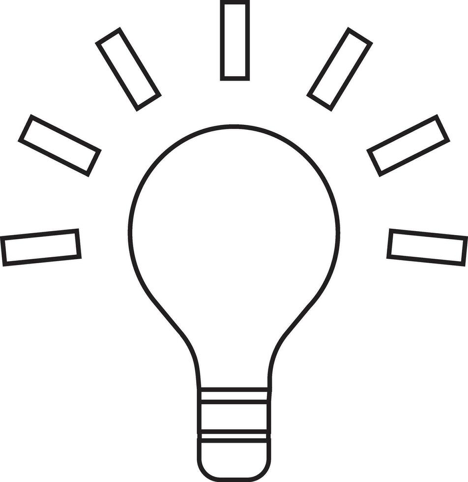 bulbo icono para idea concepto en ilustración. vector