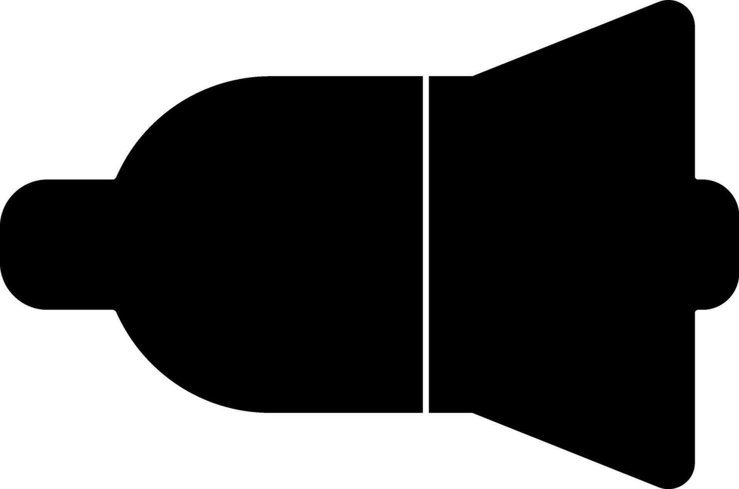 black and white bell in flat style. vector