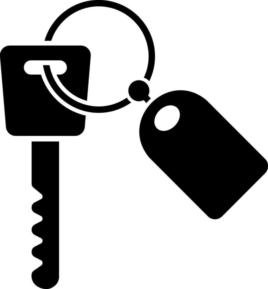 Key with tag icon. vector