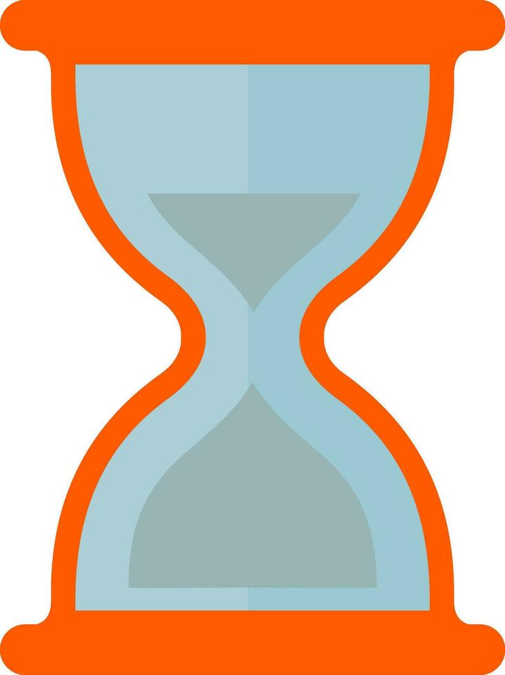Flat icon of a hourglass. vector