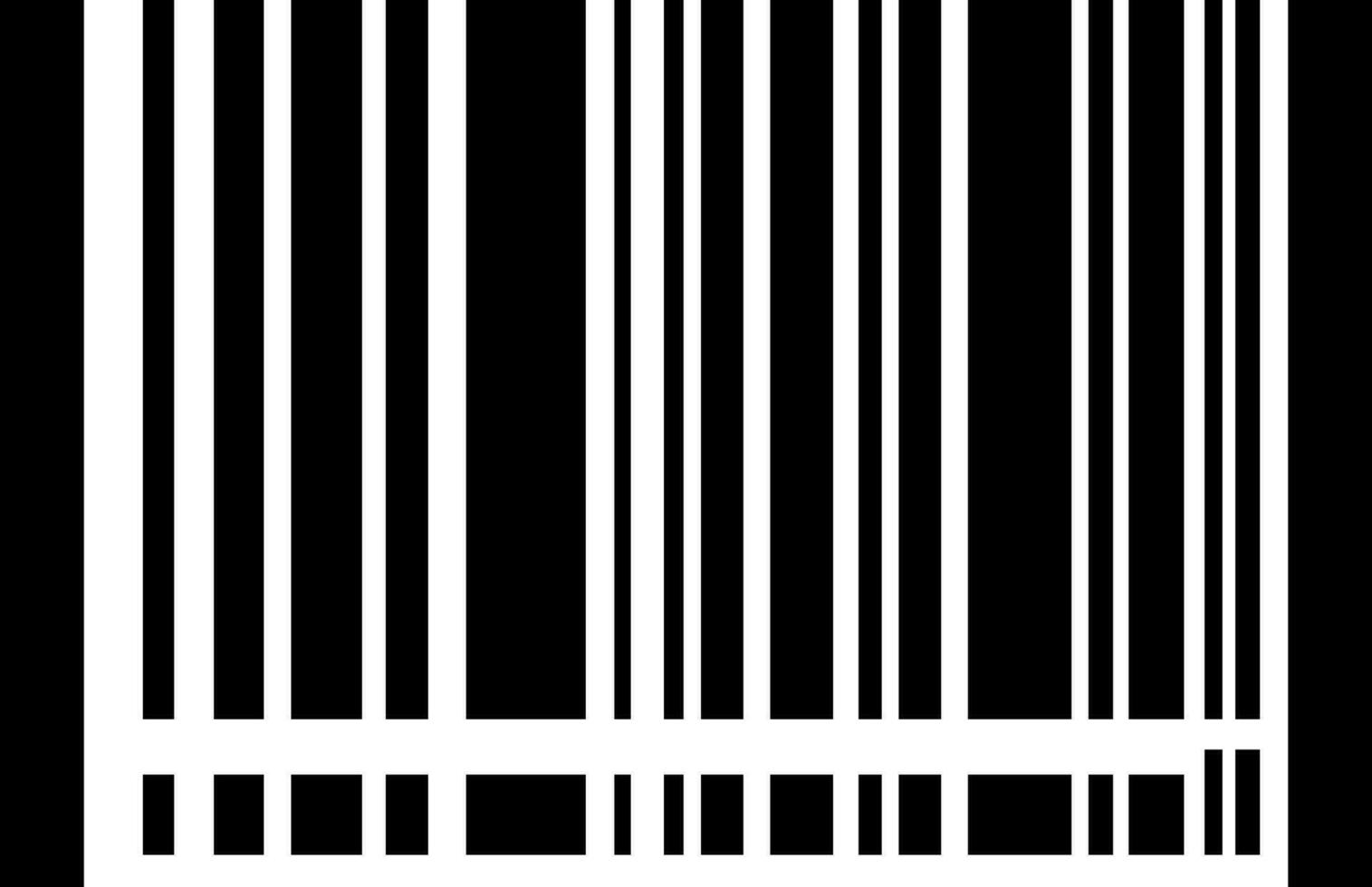 black and white bar code in flat style. vector