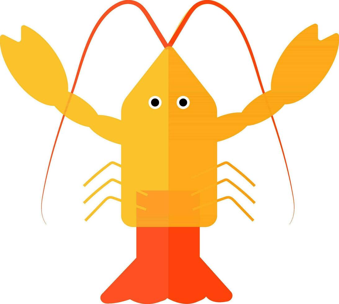 Character of a lobster on white background. vector