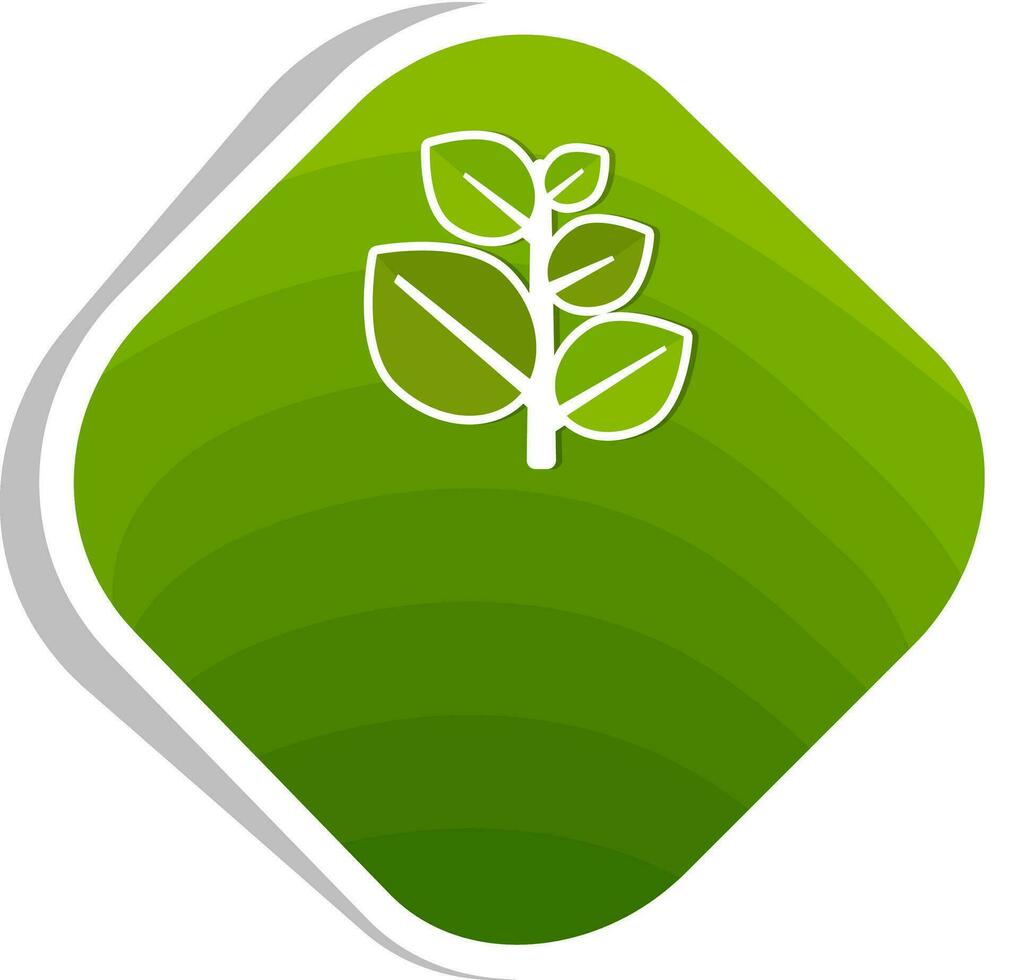 Green sticker, tag or label design. vector