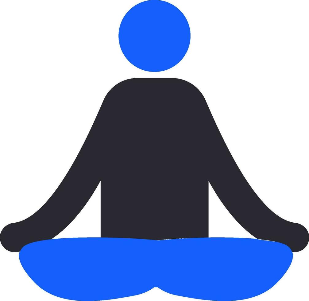 Man doing meditation. vector