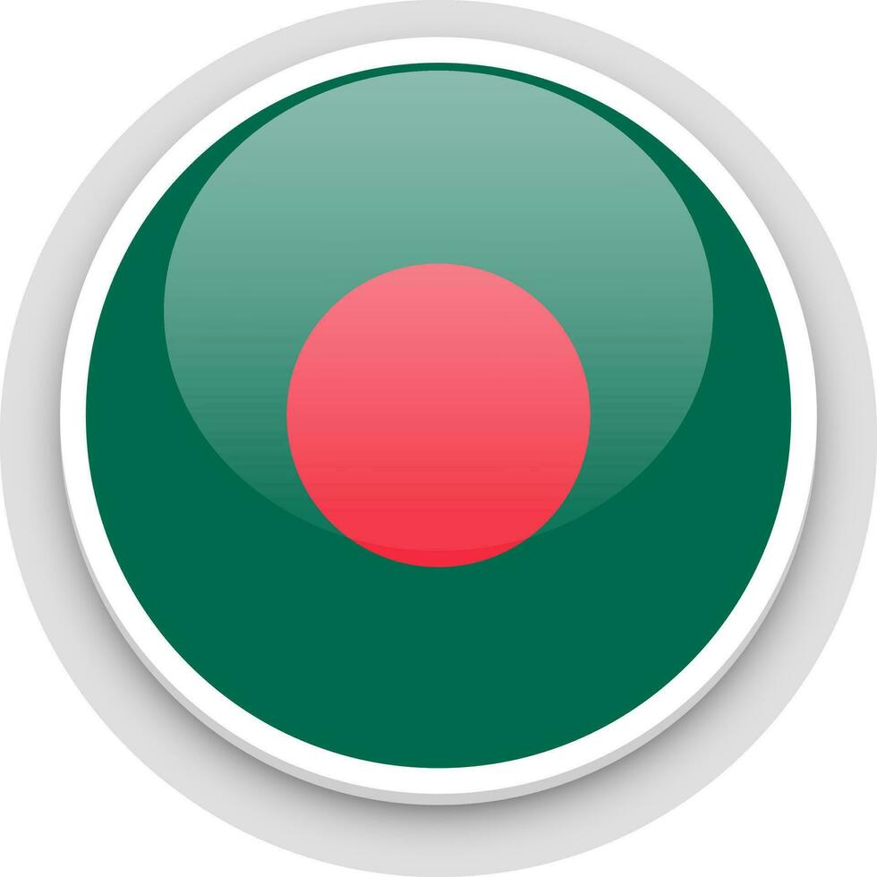 aislado Bangladesh bandera botón. vector