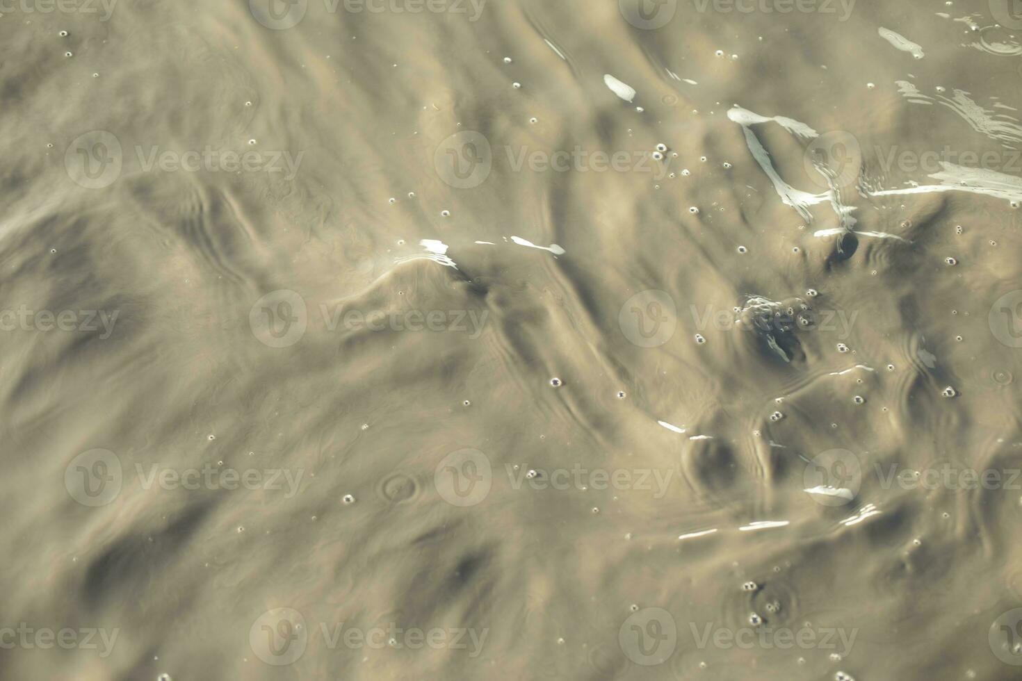 Dirty water. Puddle texture. Waves on surface. photo