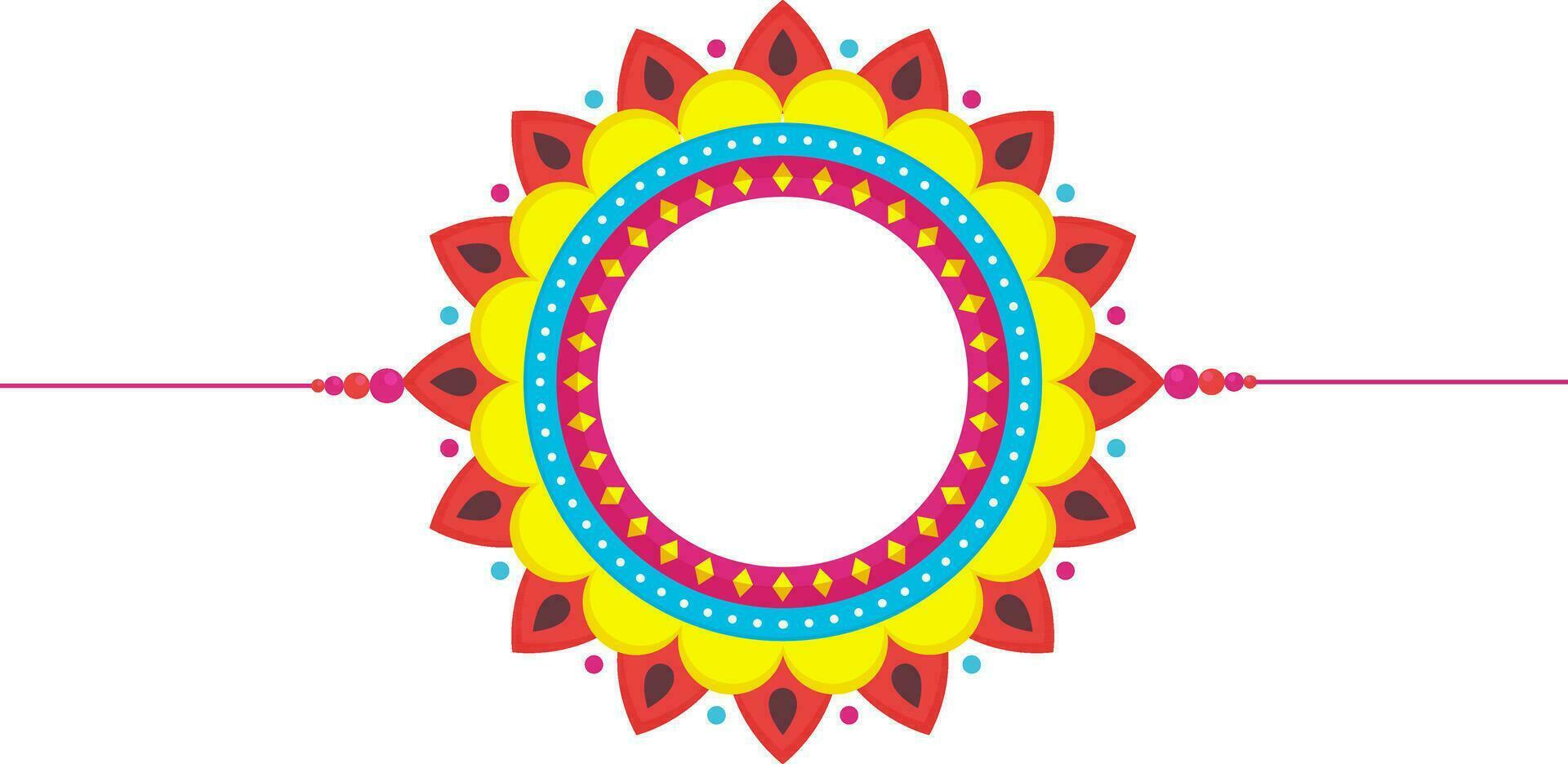 Decorated rakhi for Raksha Bandhan. vector